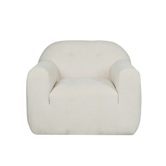 Nuvora Modern Velvet Bouclé Fabric Club Chair