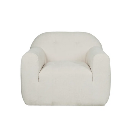 Nuvora Modern Velvet Bouclé Fabric Club Chair