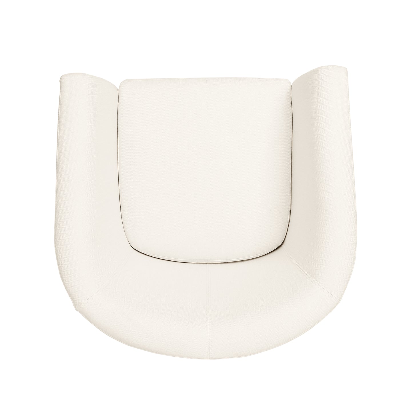 Nyrella Fabric Swivel Barrel Chair,White