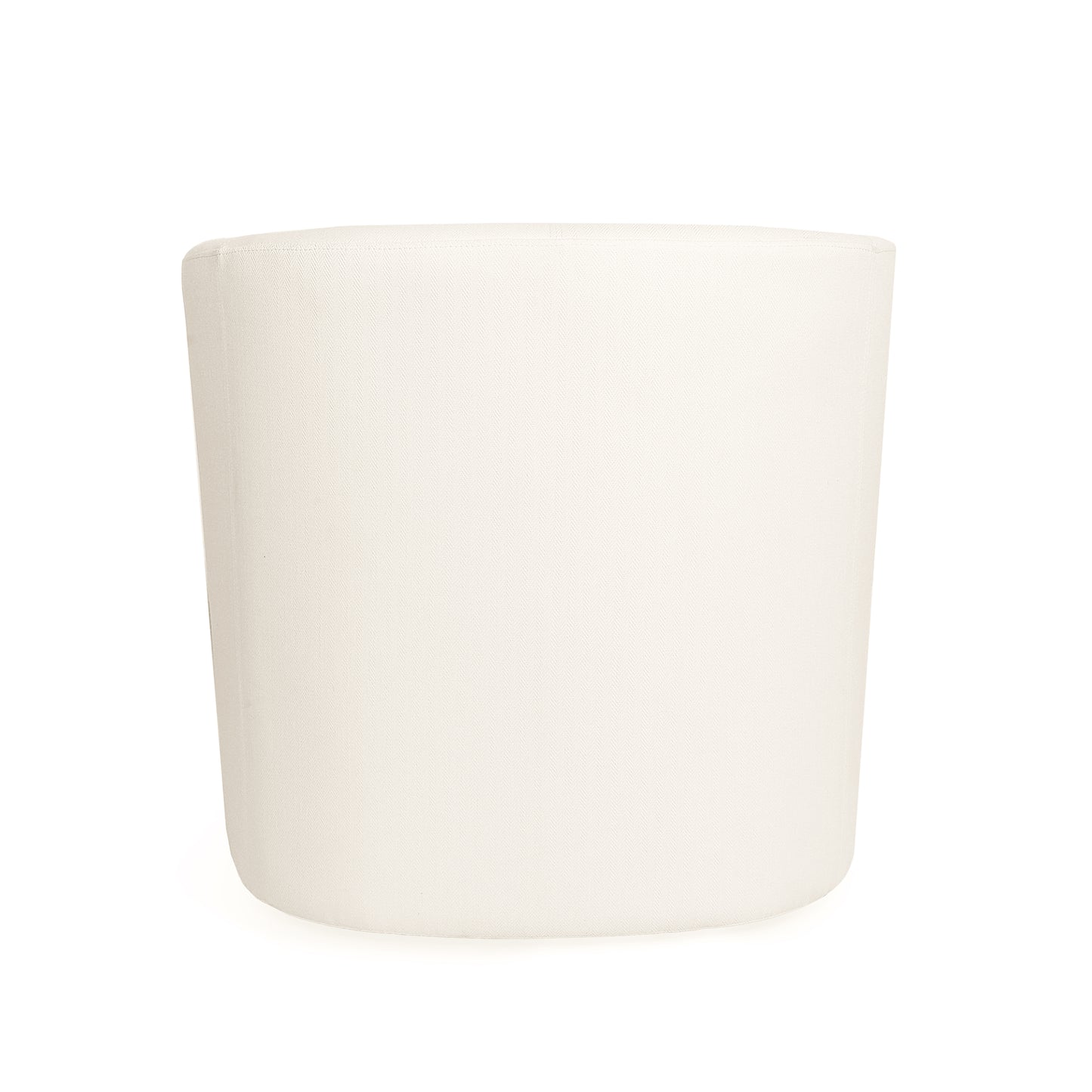 Nyrella Fabric Swivel Barrel Chair,White