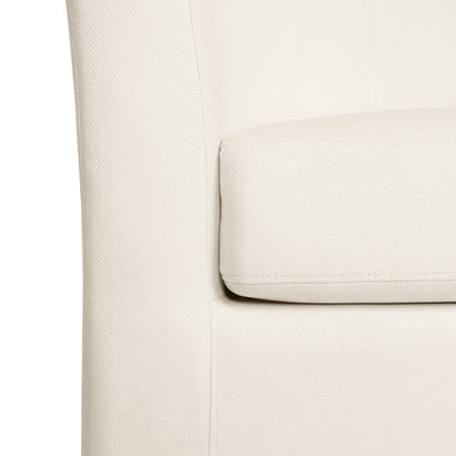 Nyrella Fabric Swivel Barrel Chair,White