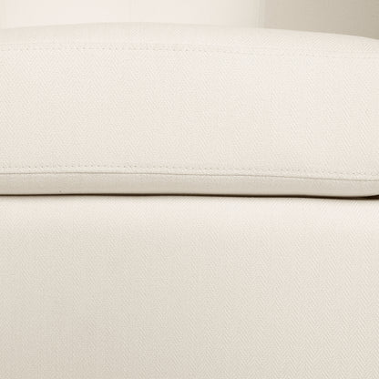 Nyrella Fabric Swivel Barrel Chair,White