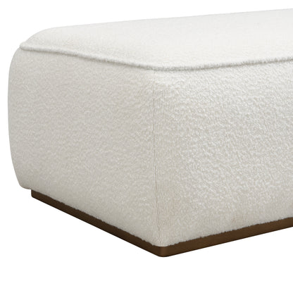 Narethiel Comfort 52" Grainy Fabric Footstool - Versatile Ottoman,Beige