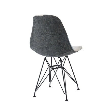 Cassius Multi-Color Patchwork Fabric Accent Chair (Set of 2)