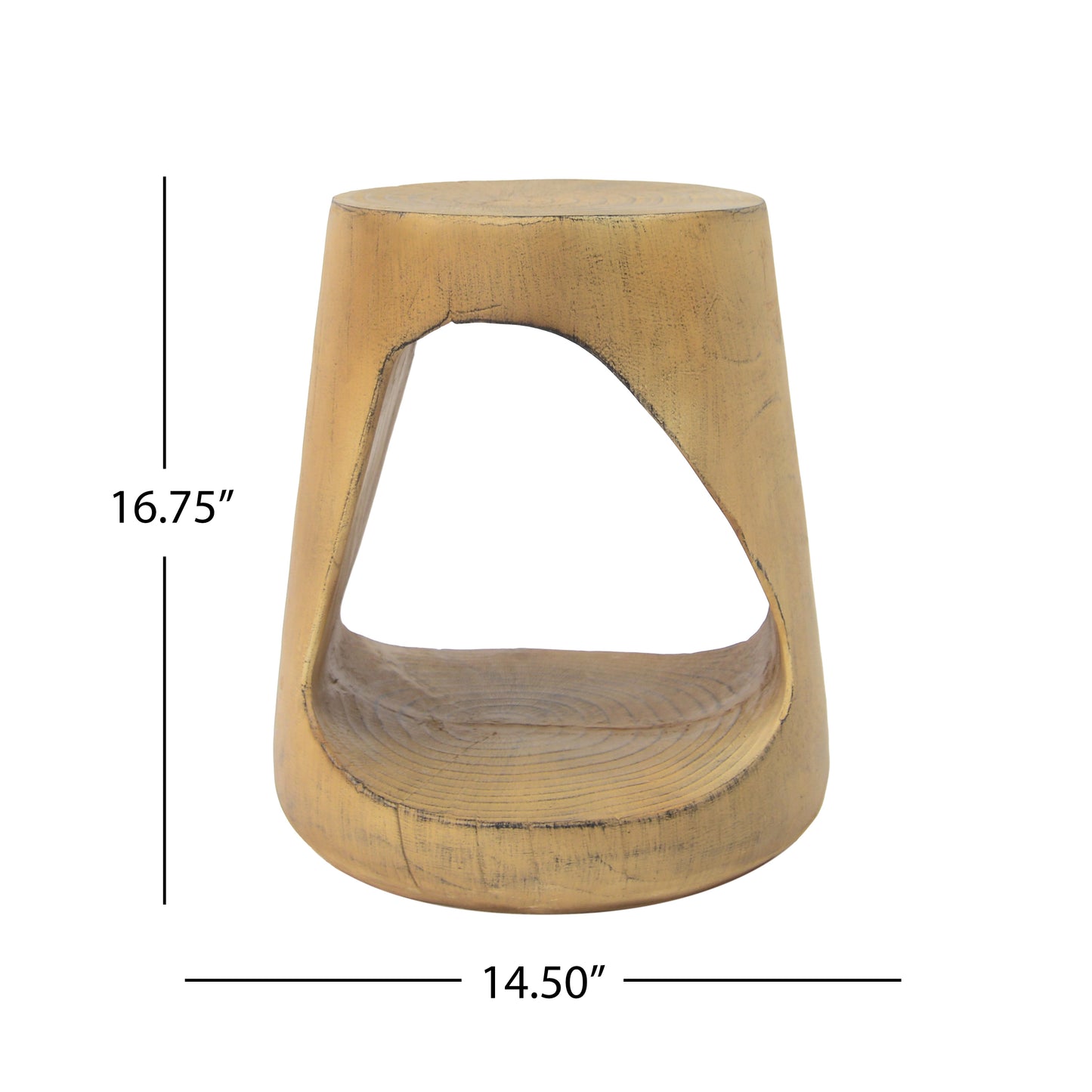 Hawthor MGO Hollow Side Table, Wood-like texture