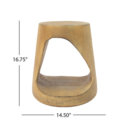 Hawthor MGO Hollow Side Table, Wood-like texture
