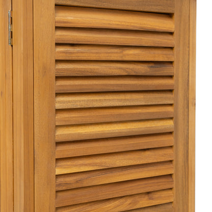 Eirion Outdoor Patio Storage Cabinet, Acacia Wood