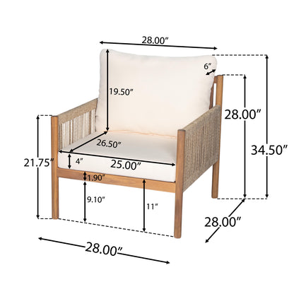 Orrenrenar Modern Outdoor Woven Lounge Chair with Cushions
