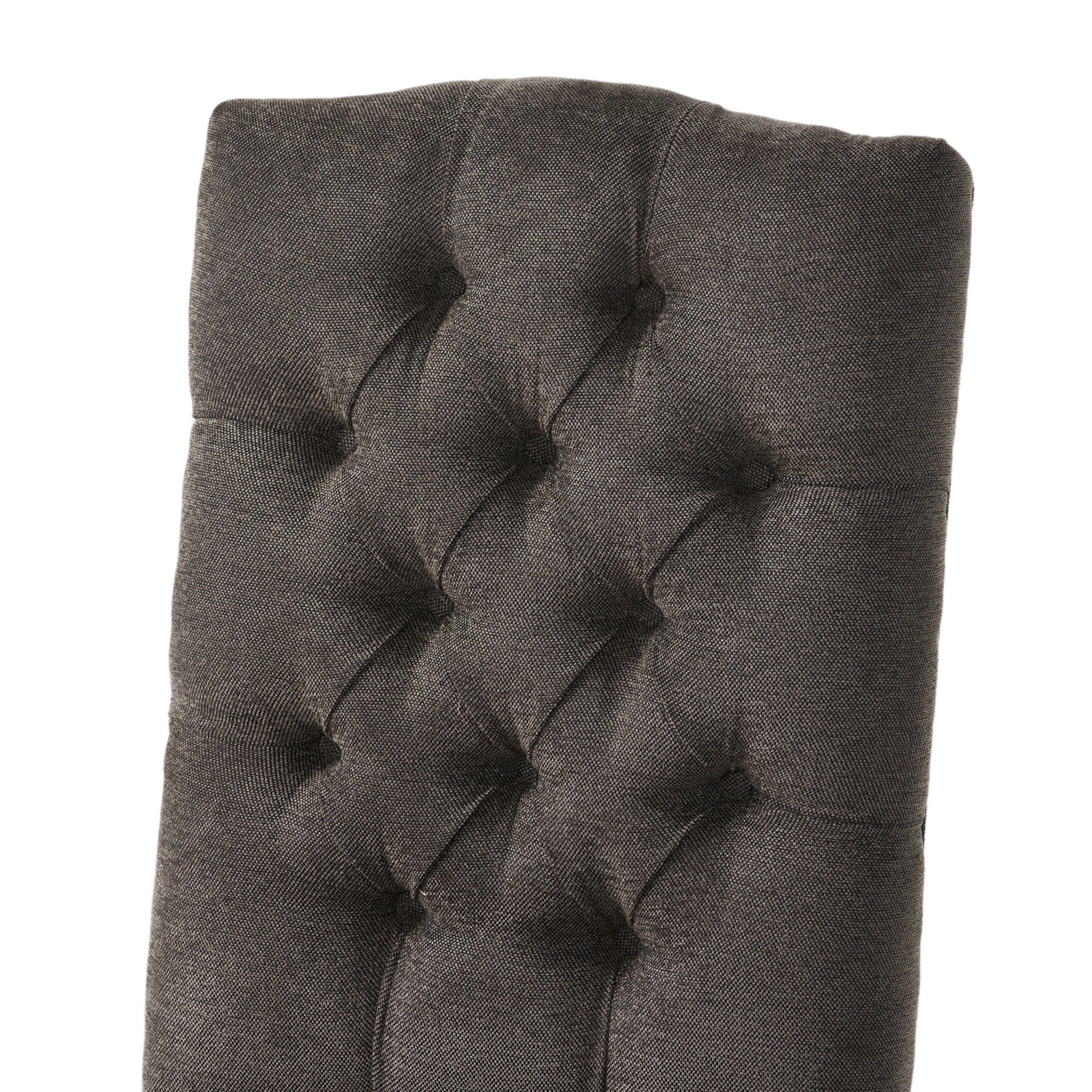 Clark Button Tufted Fabric Dining Chair with Tapered Legs Set of