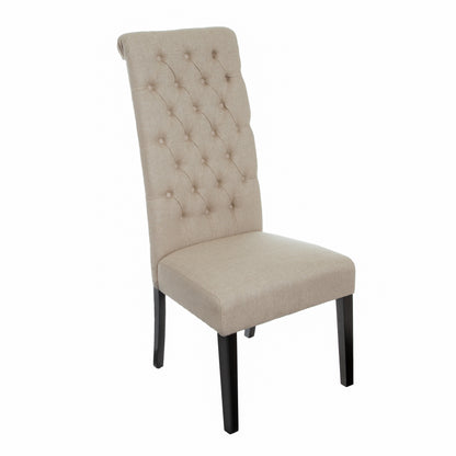 Charley Tall Dark Beige Tufted Dining Chairs (Set of 2)
