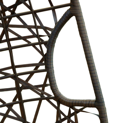 Guerneville Outdoor Brown Wicker Hanging Teardrop / Egg Chair
