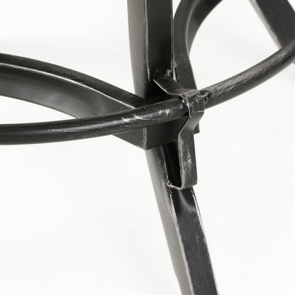 Brixton Industrial Design Adjustable Swivel Iron Bar Stool in Beige Linen