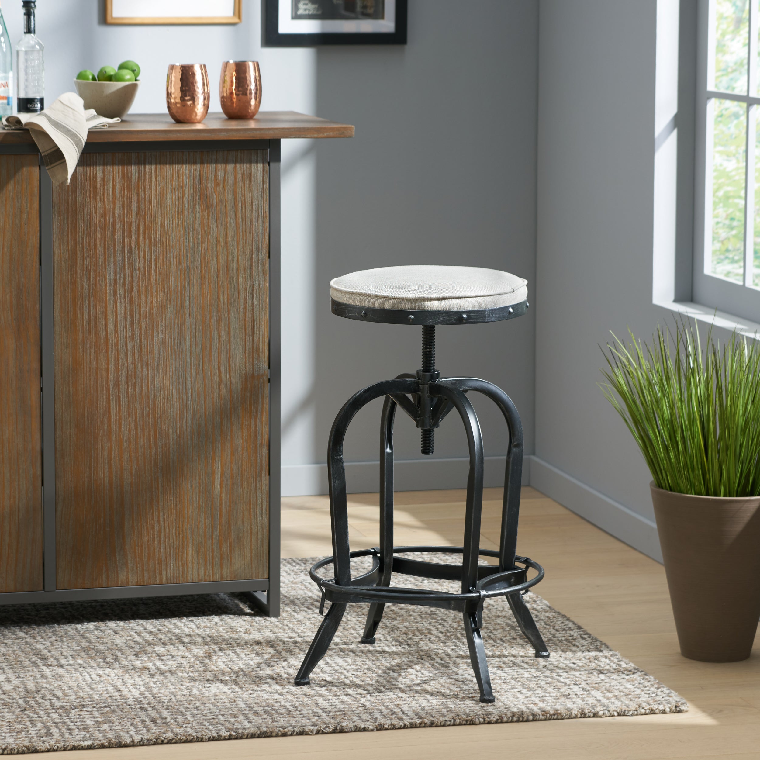 Adjustable swivel table & bar online stools