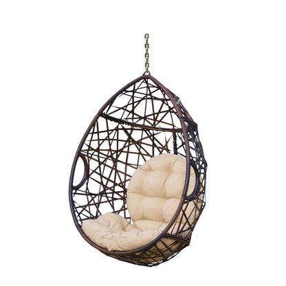 Berkley Outdoor Wicker Hanging Teardrop / Egg Chair