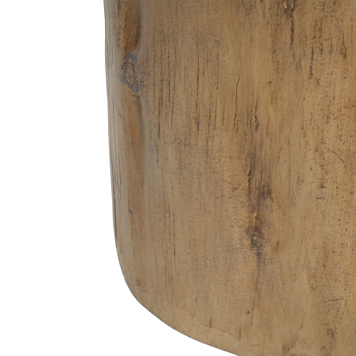 Asherdant 16.25 inch MGO Side Table, Hand-Painted Wood Stump Accent Table