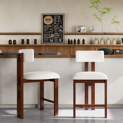 Lodge Modern Upholstered Counter Stools, Set of 2