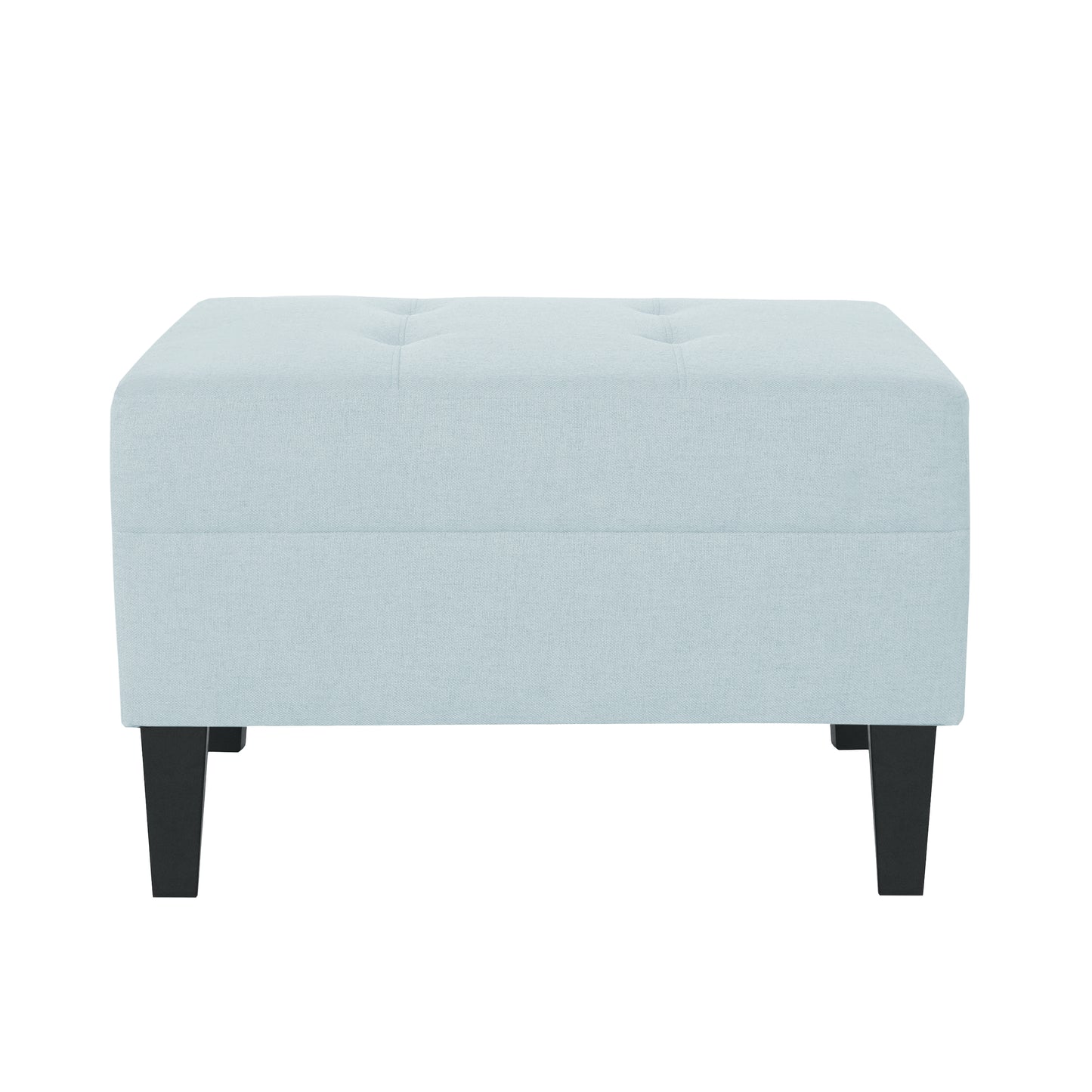 Briseis High-quality Upholstered Ottoman with birch legs, comfortable lounge stool