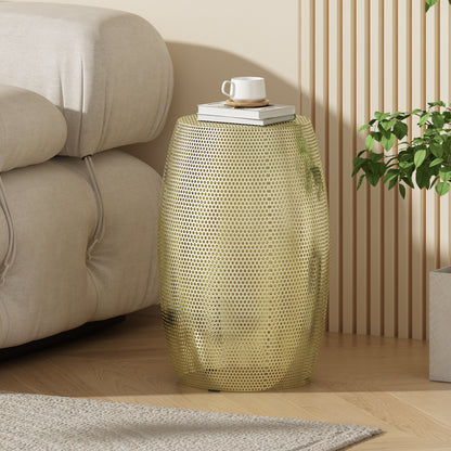 Grandoer Round Metal Hollow Side Table