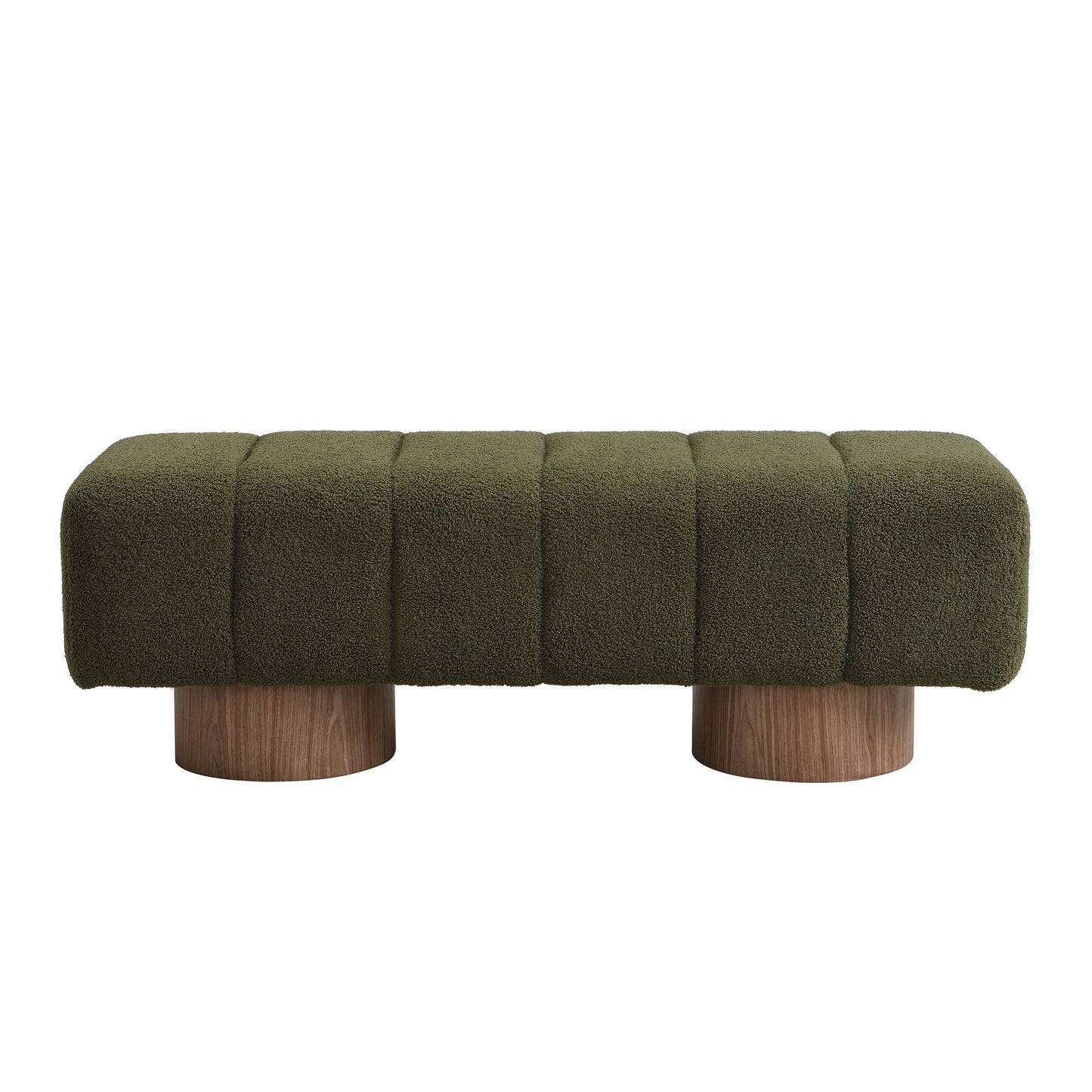 Sylithar Chenille Fabric Upholstered Dining Bench, End of Bed Entryway Bench Ottoman