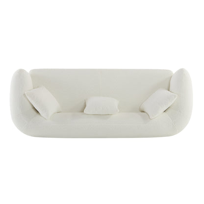 Warder Modern Round Arm Curved Soft Sofa