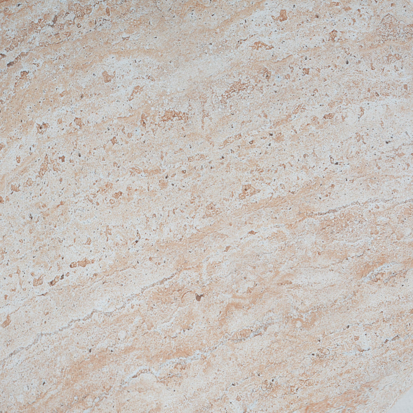 Alderbay Outdoor Lightweight Concrete Side Table,Travertine Finish