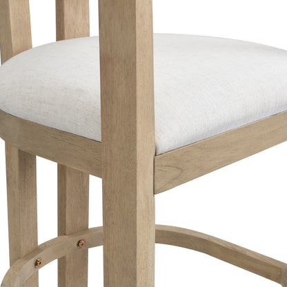 Thorn 30" Wooden Frame and Upholstered barstool with arm and back,Set of 2