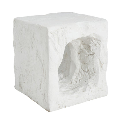 Lyral Outdoor Patio Karst Cave Inspired MGO Side Table, White