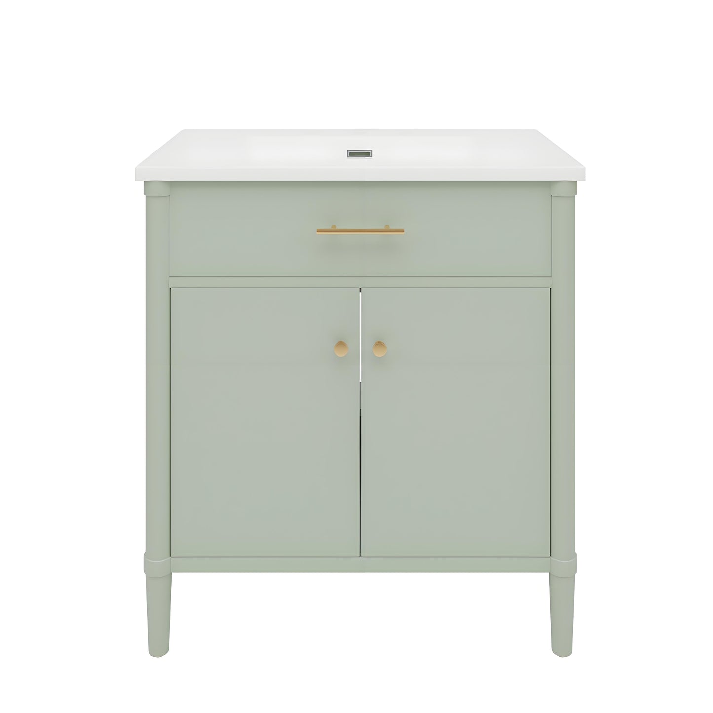 MuKi 31" Bathroom Vanity with Sink, Bathroom Cabinet with Soft Close Doors and Adjustable Shelf
