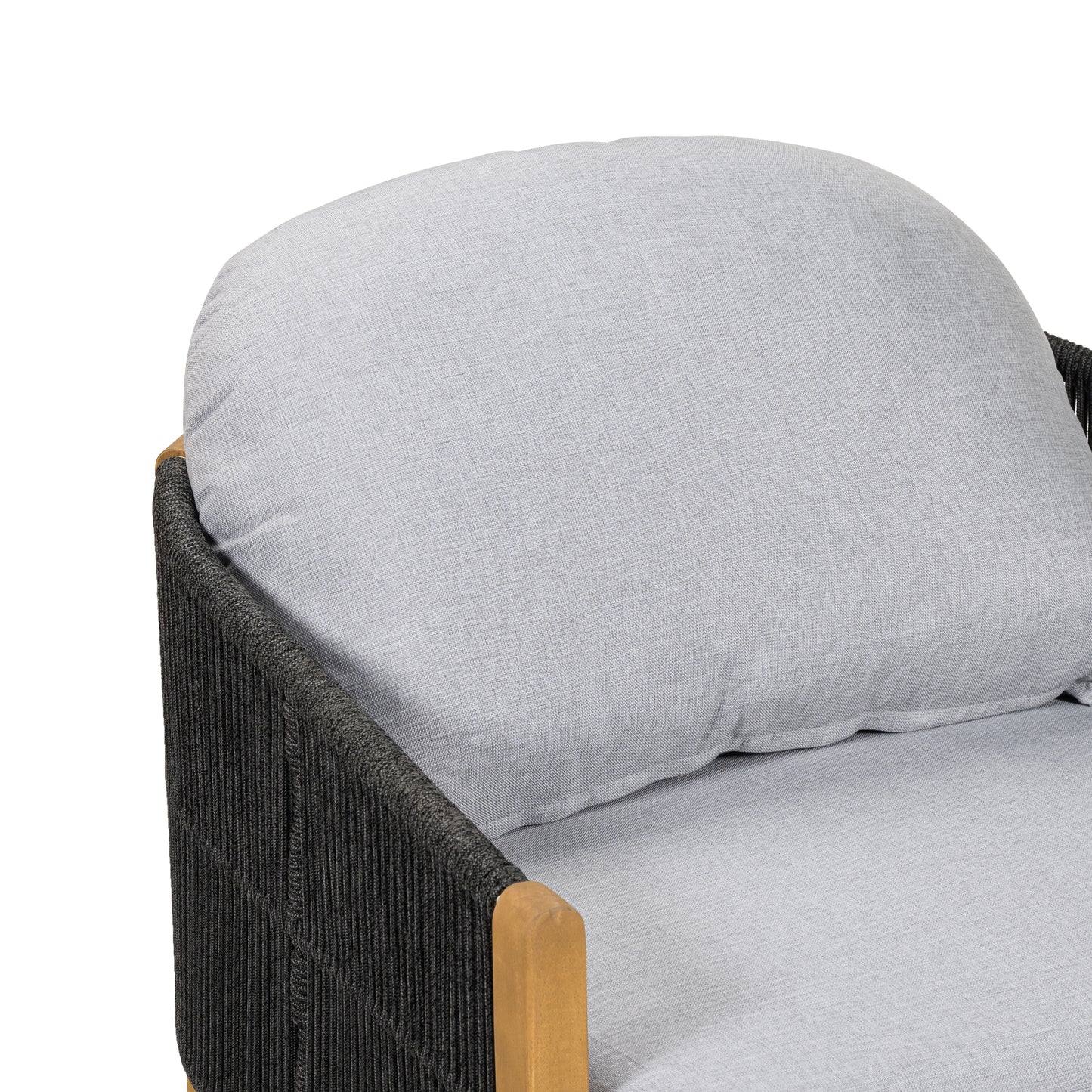 Ylaenor Outdoor Wood Club Chair, with Cushion