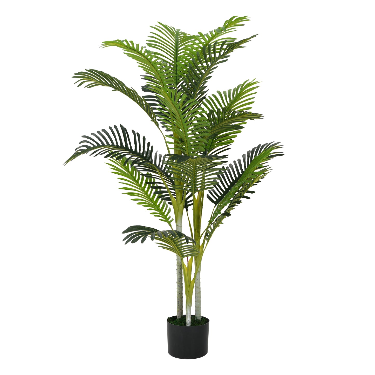 Ambrose 61" Artificial Palm Tree with Black Plastic Pot - 2pcs