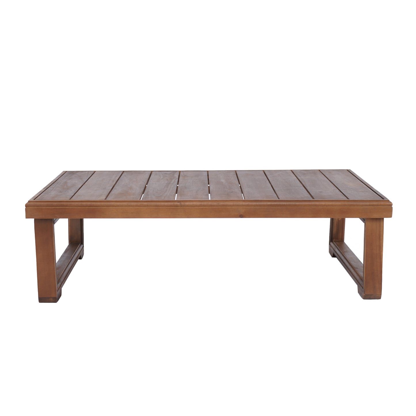 Andrae Outdoor Acacia Wood Rectangular Coffee Table