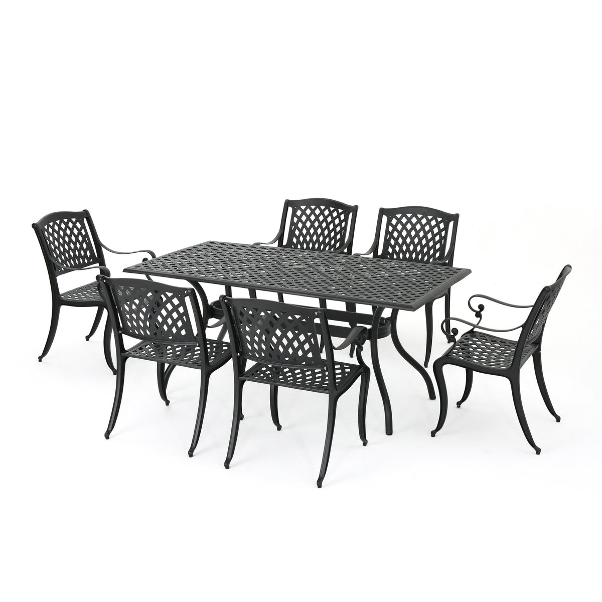 Marietta Outdoor Dining Chairs – Set Of 2 In Black Sand