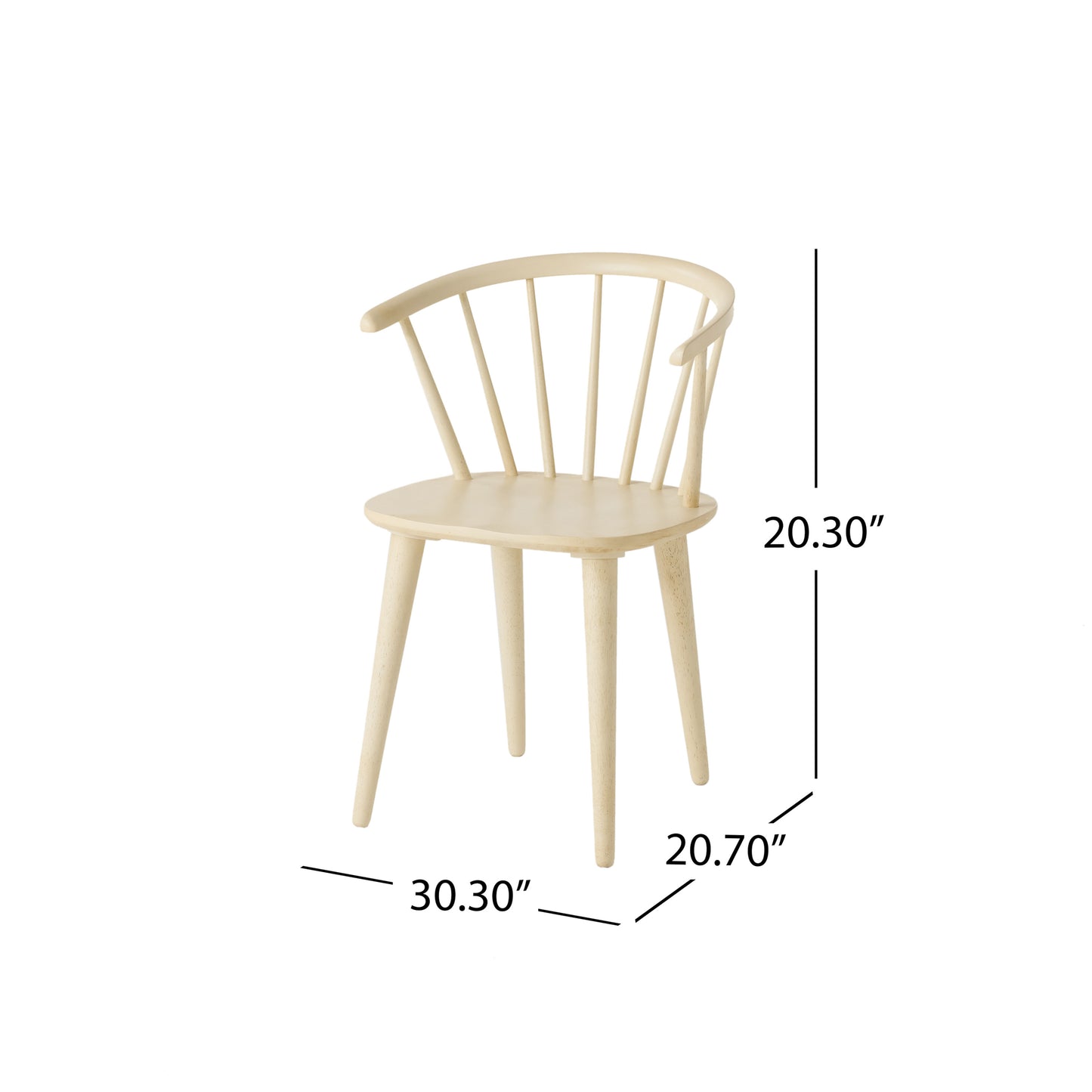 Bramote Countryside Rounded Back Spindle Dining Chair (Set of 2)