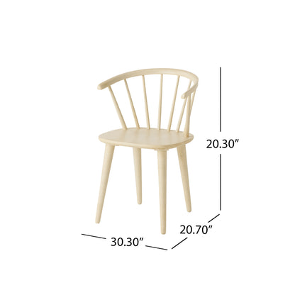 Bramote Countryside Rounded Back Spindle Dining Chair (Set of 2)