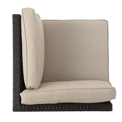 Reddington 12pc Outdoor Wicker Sectional Sofa Set w/ Cushions