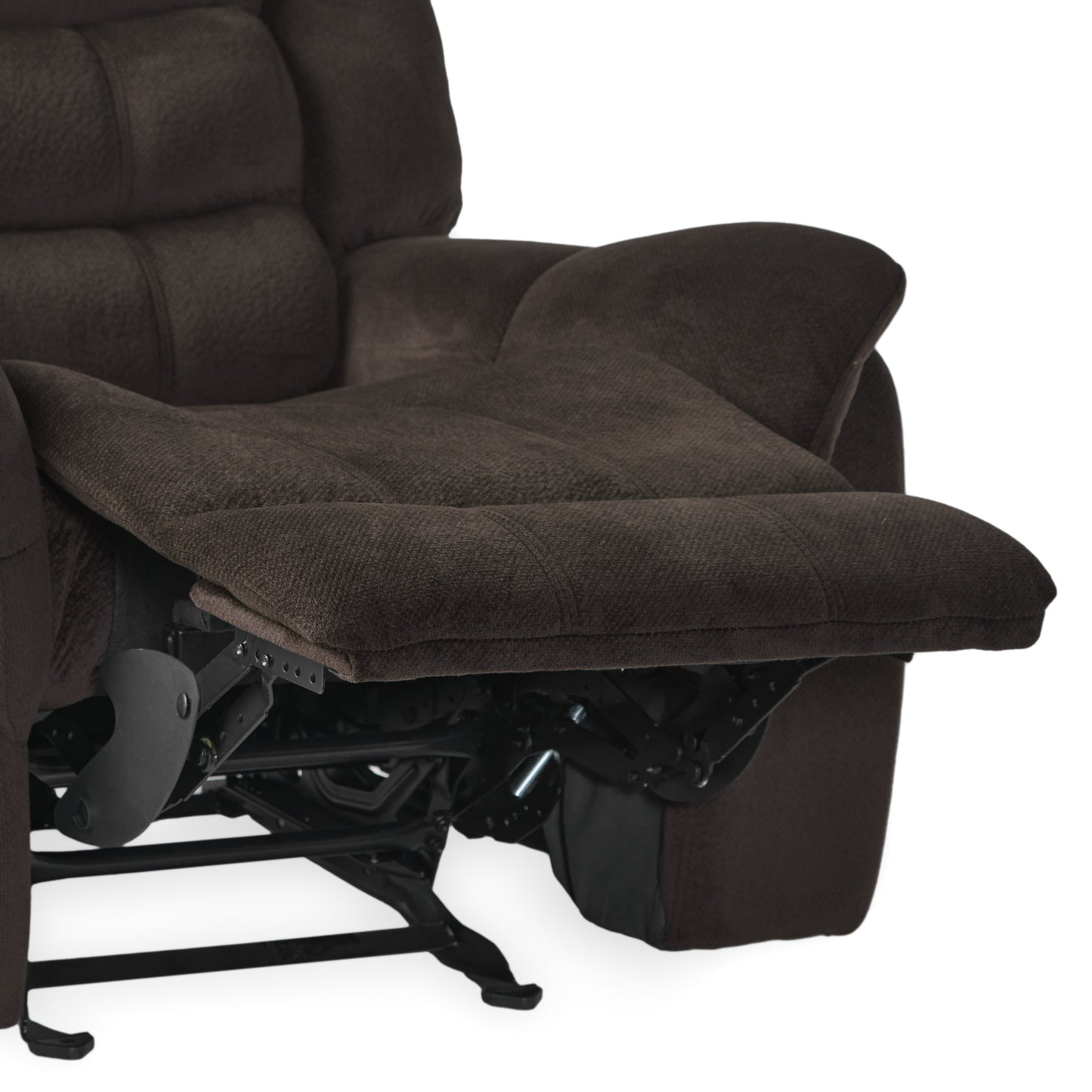 Hidal Brown Fabric Glider Recliner Club Chair