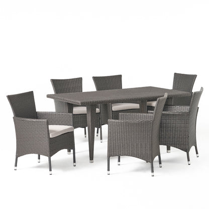 Malta Outdoor 7pc Grey Dining Set