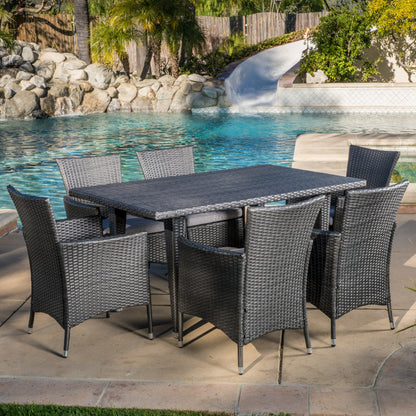 Malta Outdoor 7pc Grey Dining Set