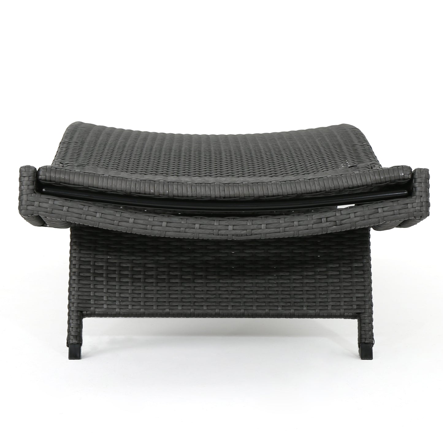 Lakeport Outdoor Grey Wicker Adjustable Chaise Lounge w/ Cushion