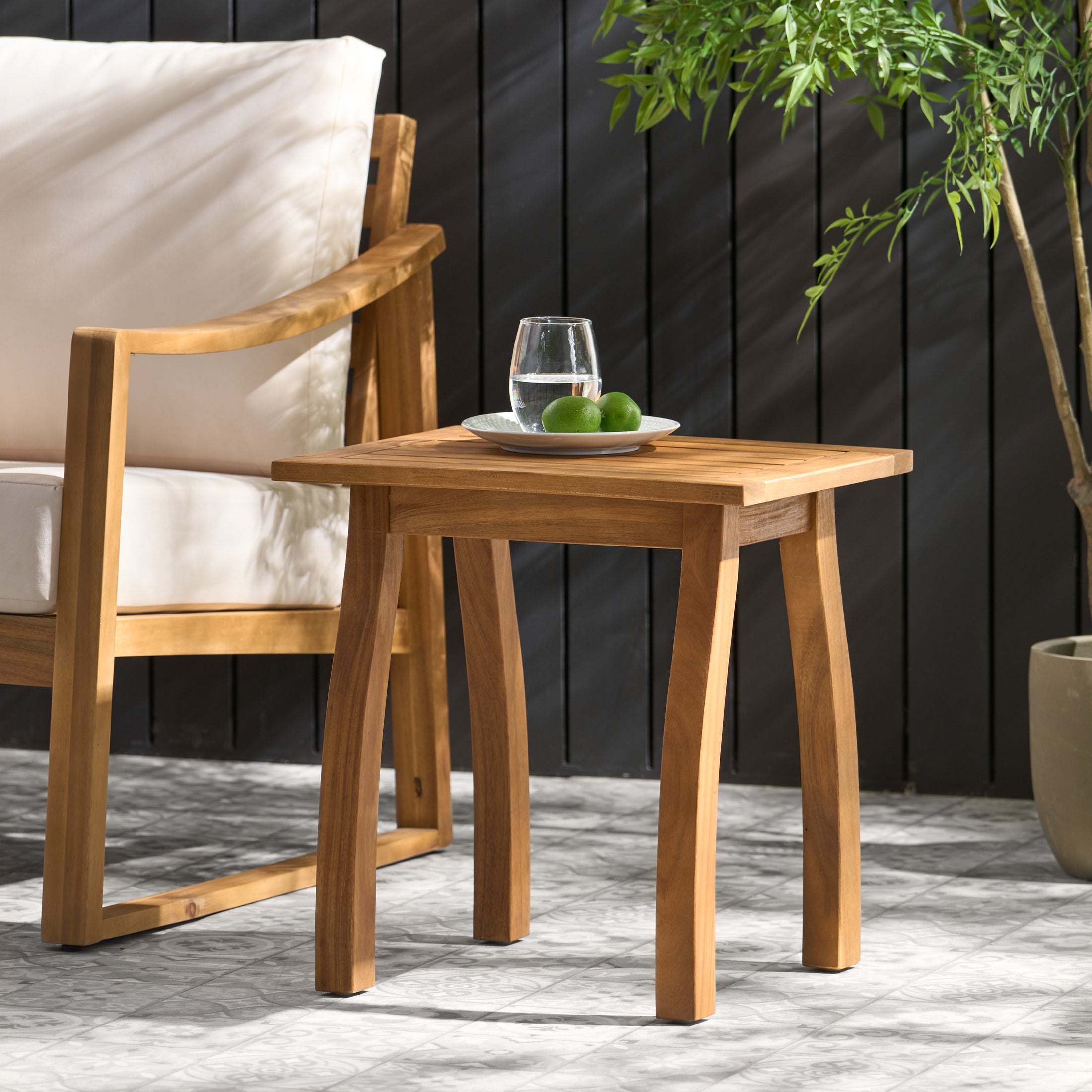 Sadie Outdoor Side Table GDFStudio
