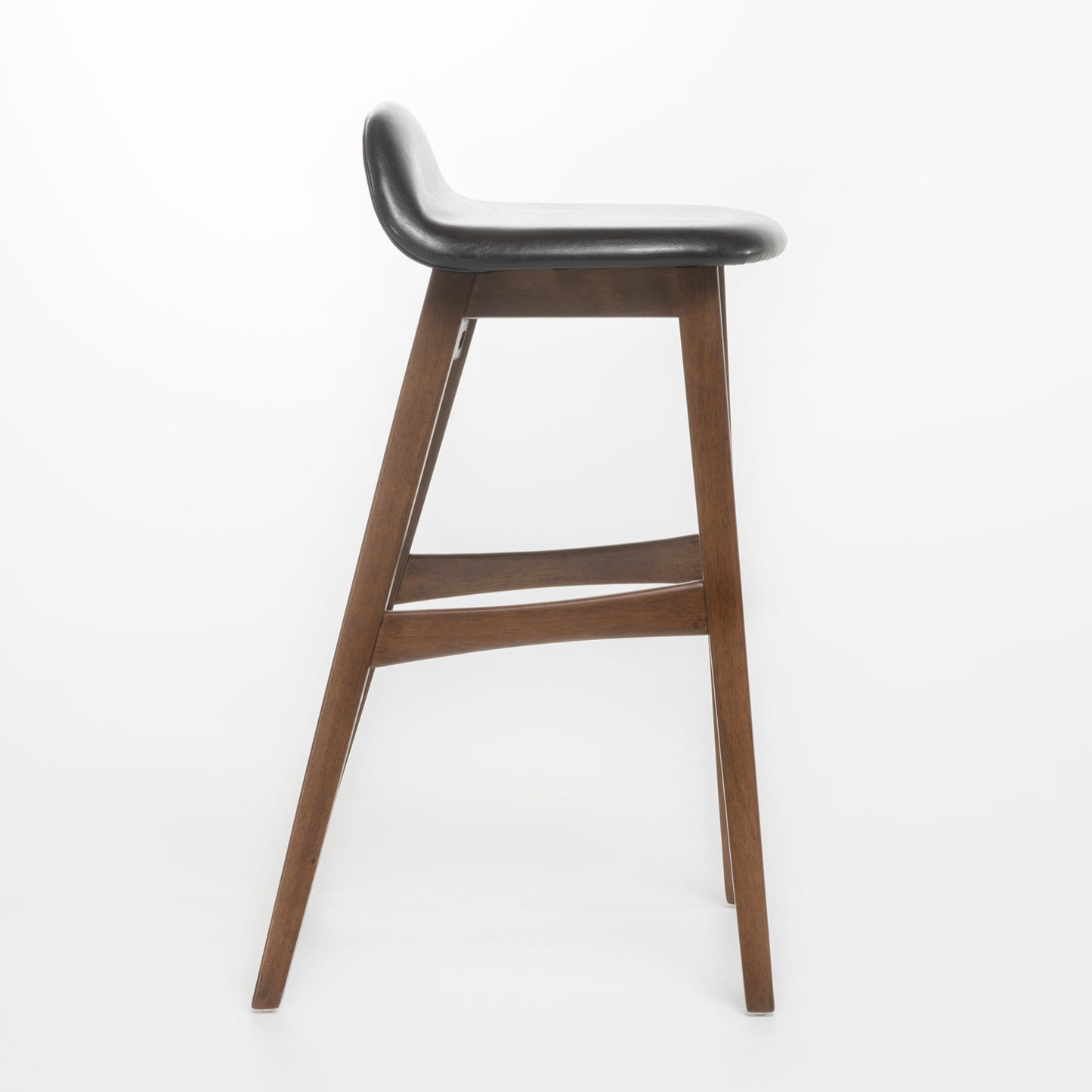 Margaret Dark Brown Leather/ Walnut Finish 30-Inch Bar Stool (Set of 2)