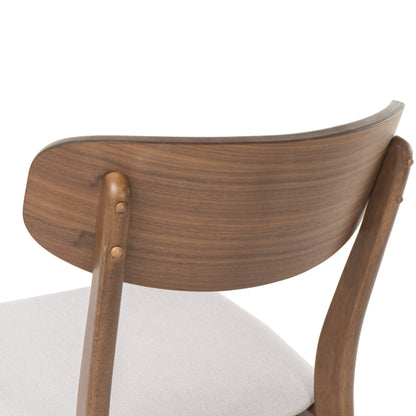 Lucille Fabric/ Wood Finish Dining Chair (Set of 2)