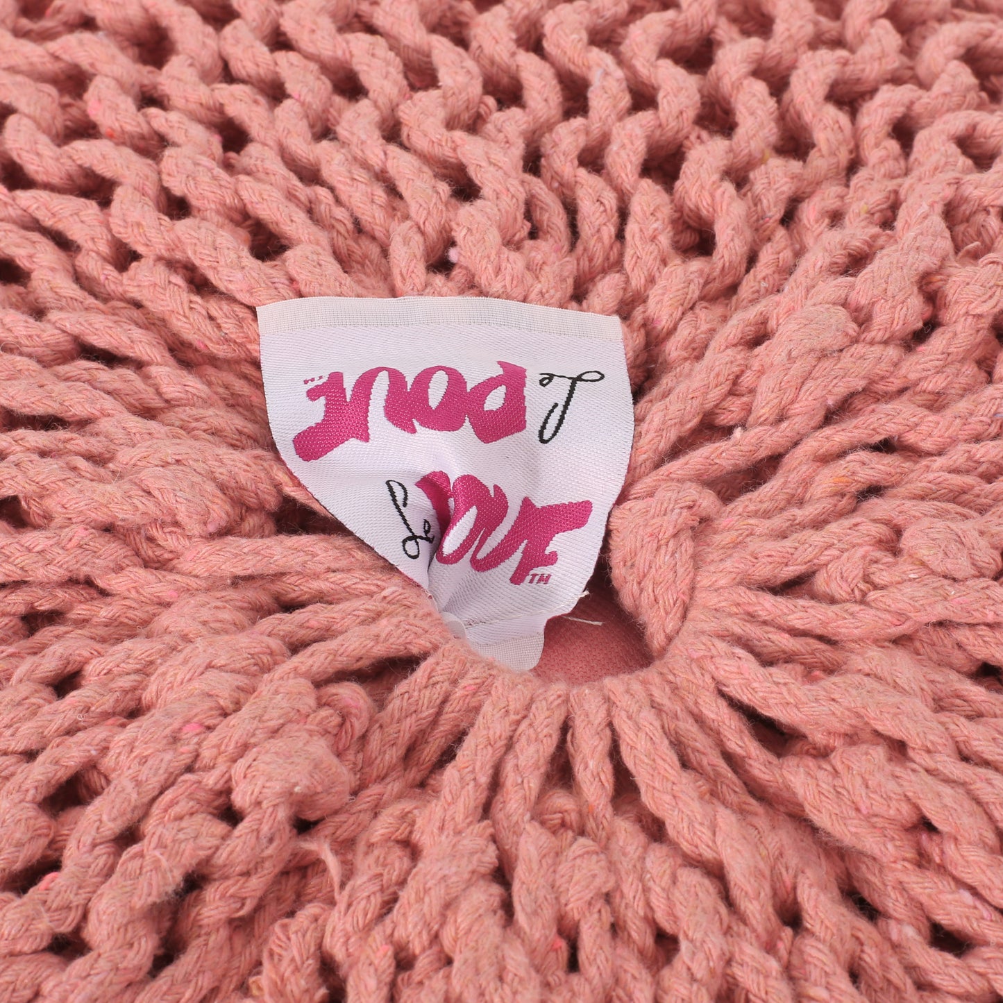 Valentine Handcrafted Modern Fabric Pouf