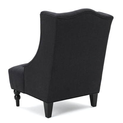 Clarice Fabric High Back Wingback  Accent Chair