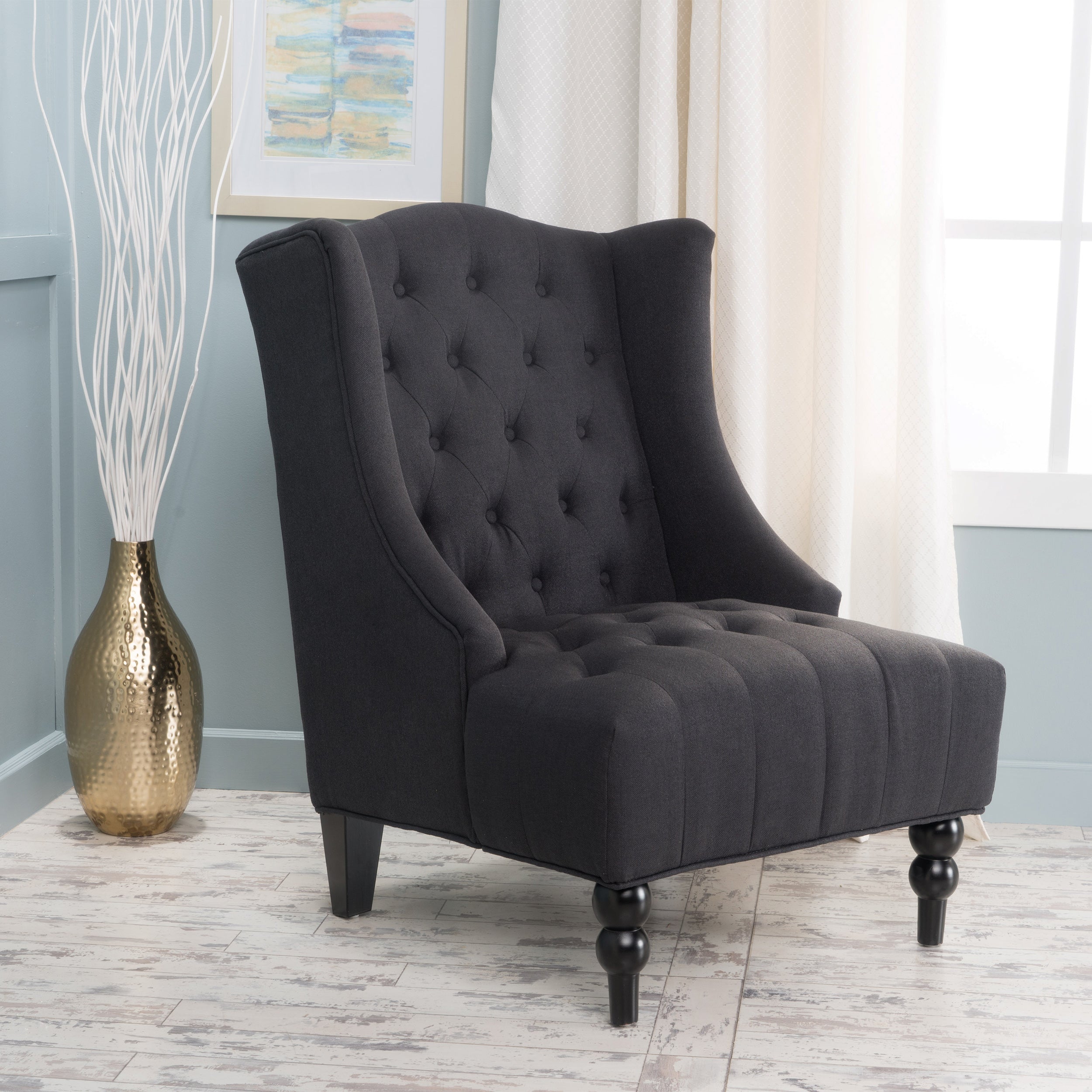 High wingback best sale accent chair