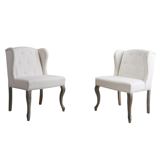 Asheville Modern Fabric Wingback Chair (Set of 2)
