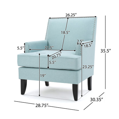 Talette Studded Modern Club Arm Chair