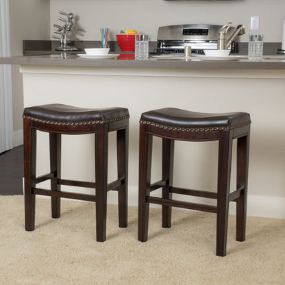 Contemporary Studded Counter Stool (Set of 2)