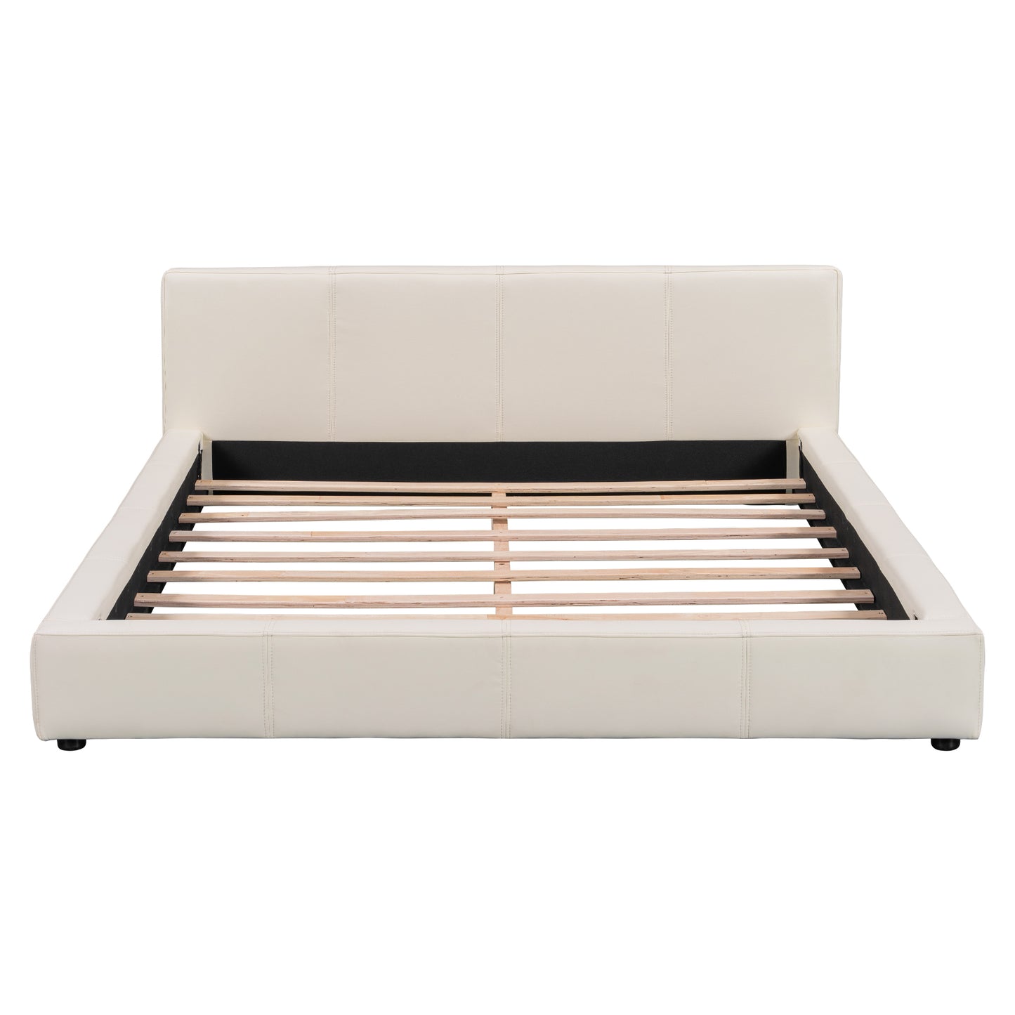 Liras Stylish Beige Upholstered Bed - The Ideal Choice for Your Bedroom