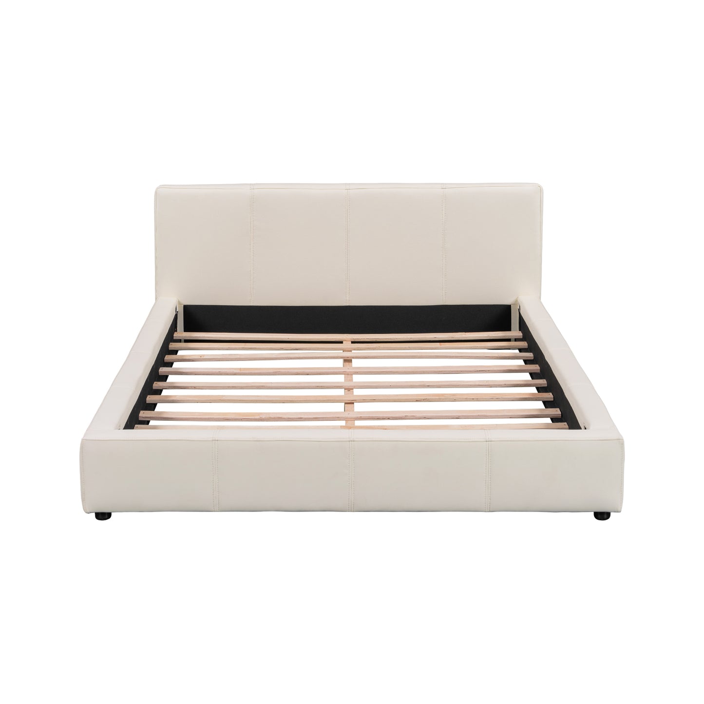 Liras Stylish Beige Upholstered Bed - The Ideal Choice for Your Bedroom